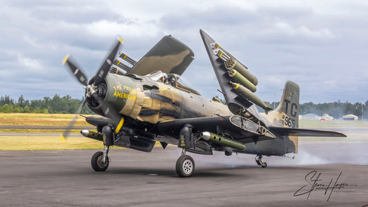 Douglas AD-1 Skyraider in jungle camoflage