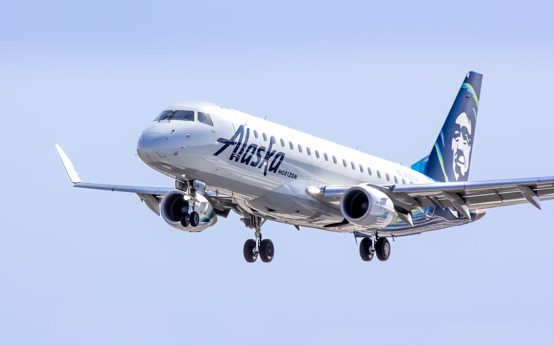 Alaska Airlines Embraer 175 jet landing